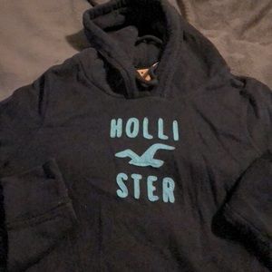 Hollister navy hoodie sz large NWT